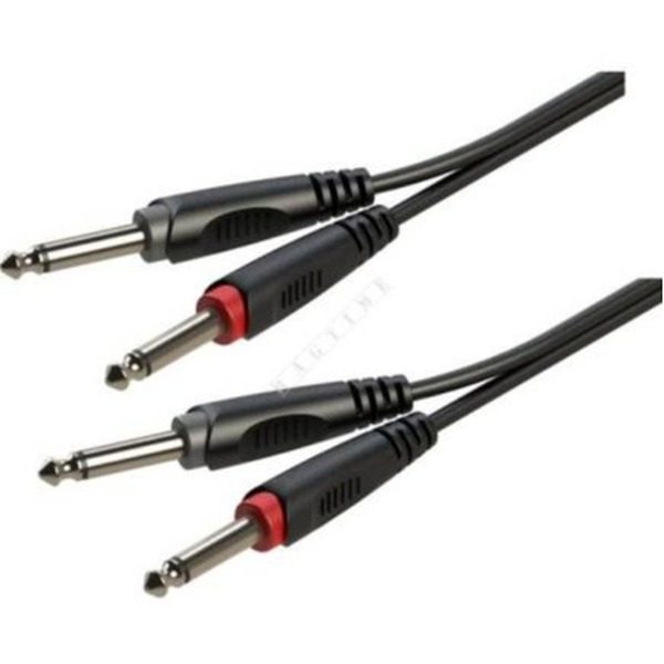 Cablu audio 2 jack 6.3 - 2 jack 6.3  3m Roxtone